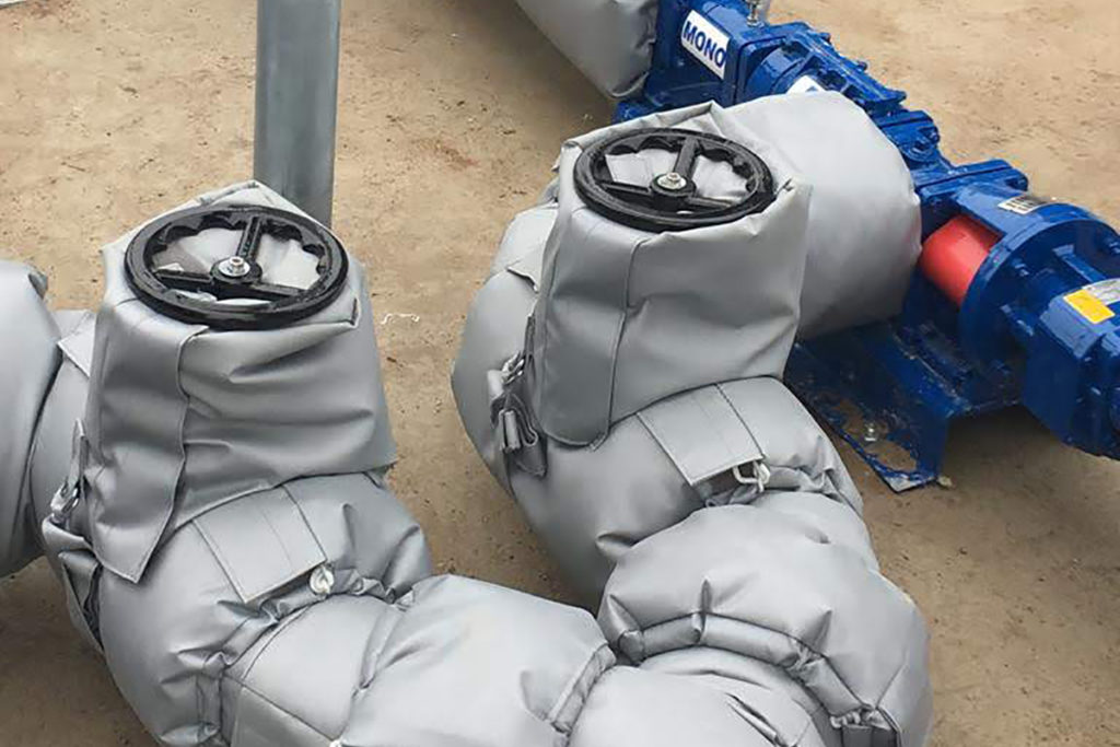 An image to show how our ContraFlex® jackets are the ideal winterisation protection for cold facilities